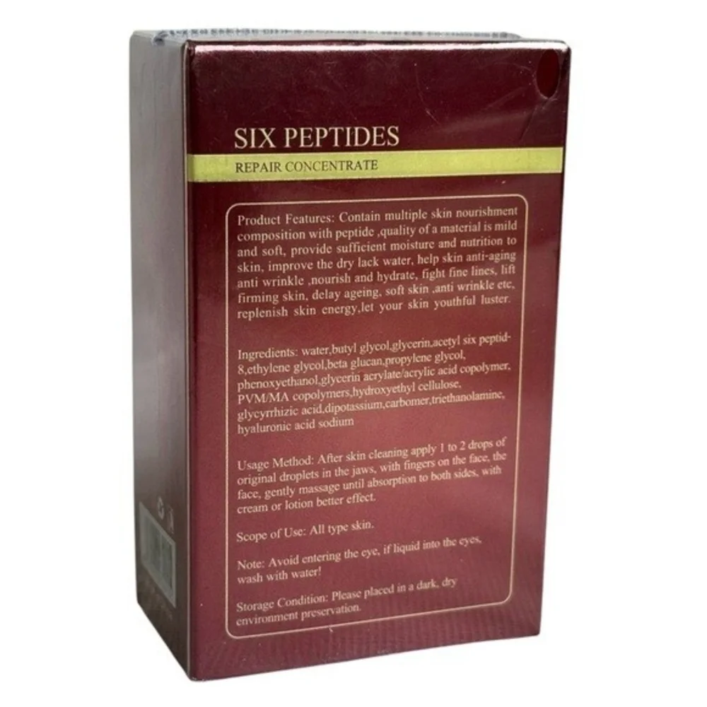 Six Peptides Anti-Aging Anti-Wrinkle Whitening Beauty Serum Tighten Skin NIB